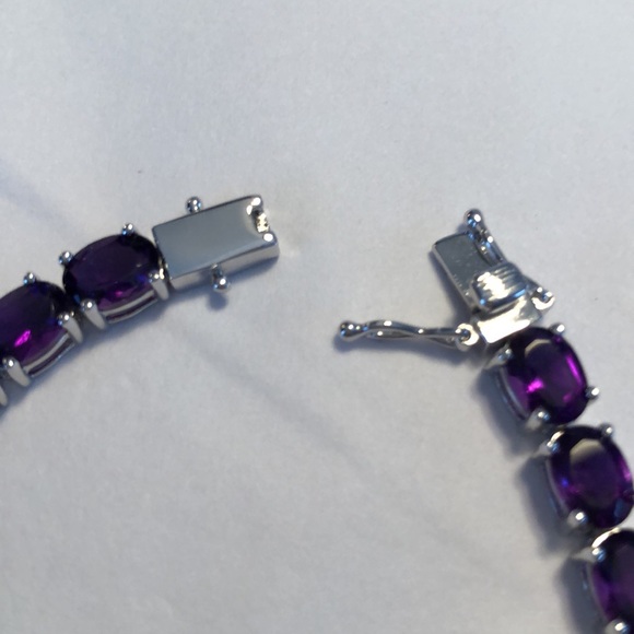 Amethyst purple Tennis bracelet for February birthstone - Picture 2 of 6